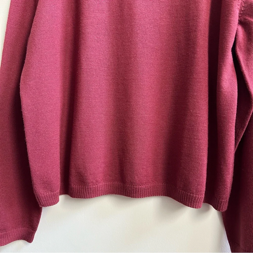 NWOT Pendleton Women’s 100% Merino Wool Crewneck Knit Sweater in Merlot, Size L